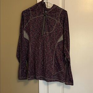 Purple and Gray Quarter-Zip Pullover